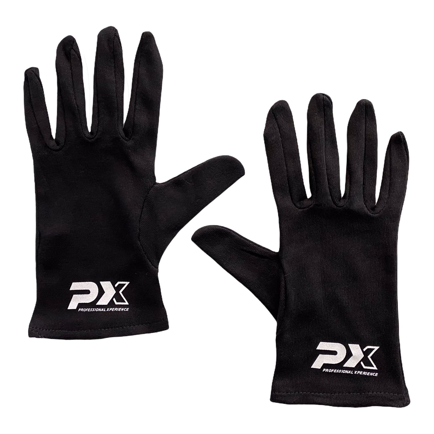 Innen-Boxhandschuhe mit Fingern, schwarz