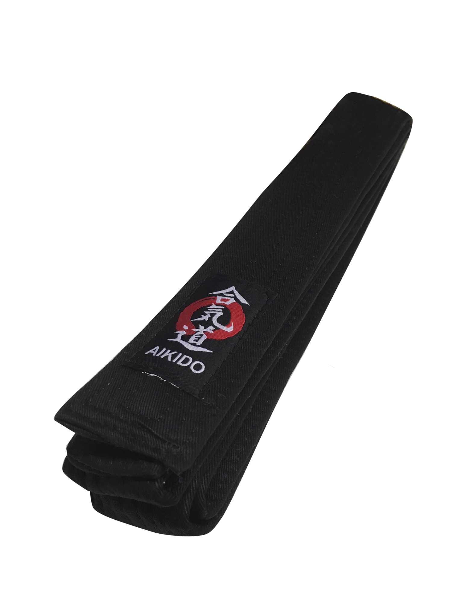 Aikido Label Gürtel schwarz, 5 cm breit