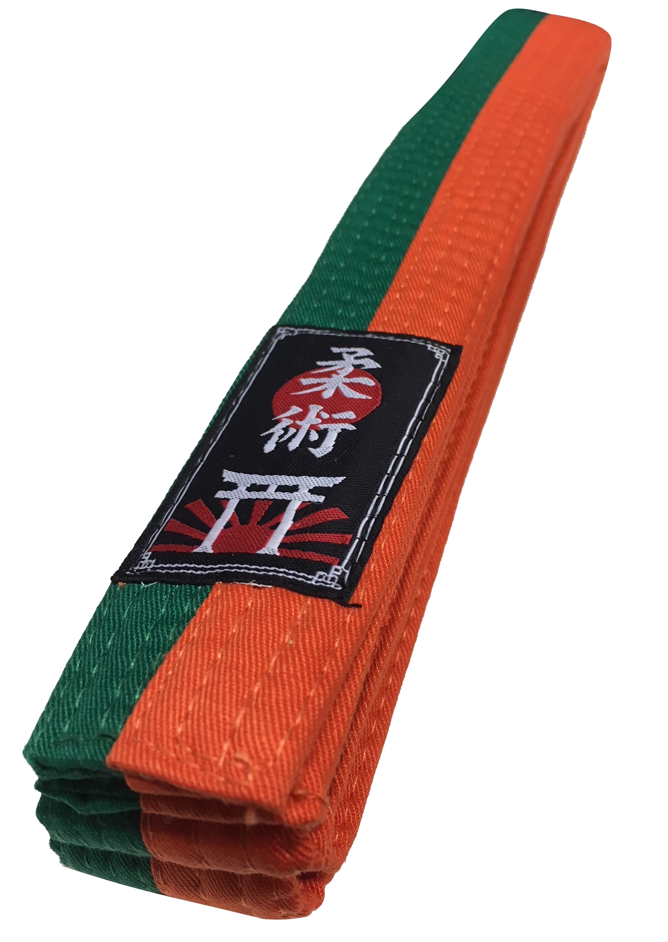 Ju-Jutsu / Jiu-Jitsu Gürtel orange-grün halb / halb