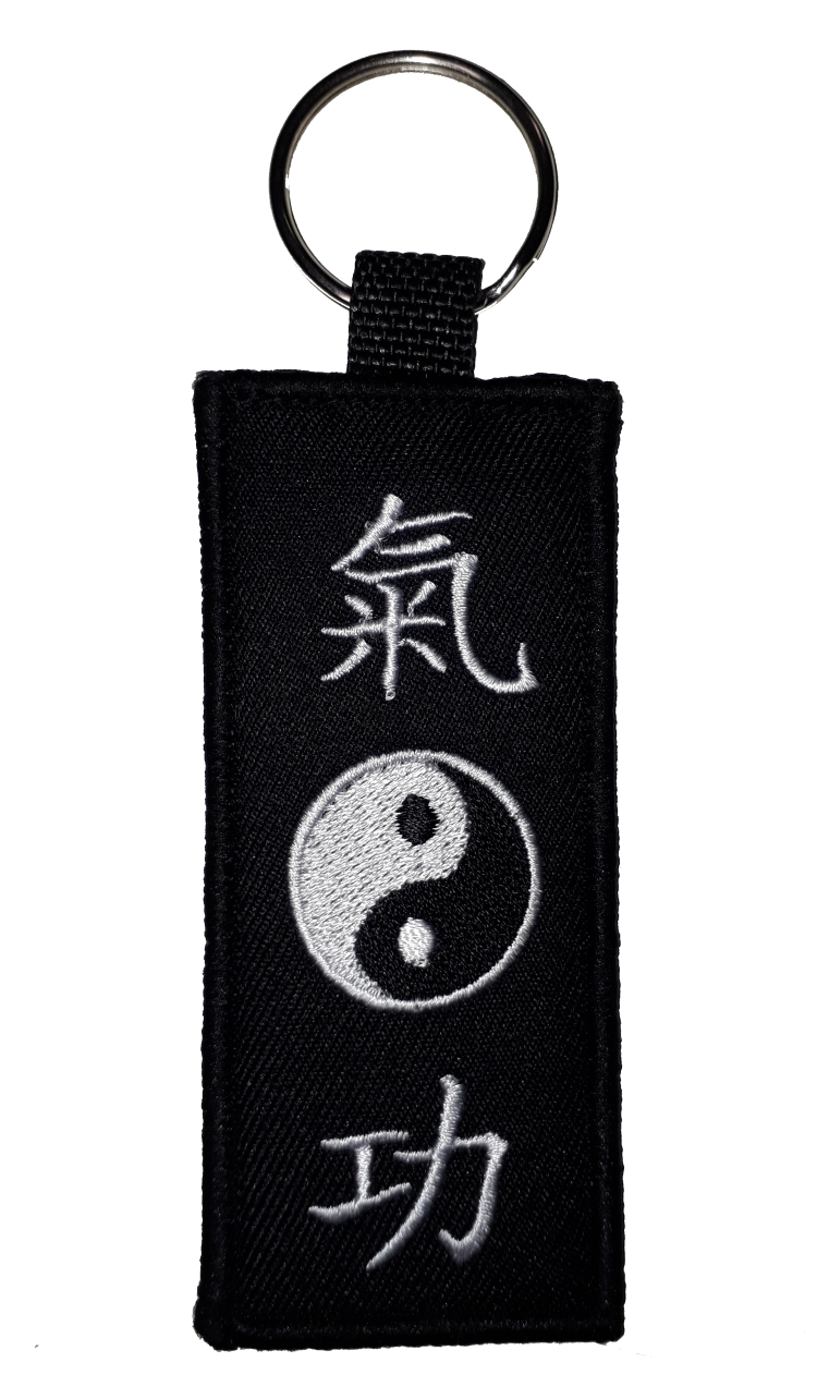 Schlüsselanhänger mit Yin-Yang Bestickung