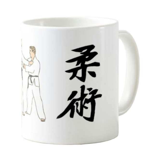 Tasse Ju Jutsu Figur + Schriftzeichen
