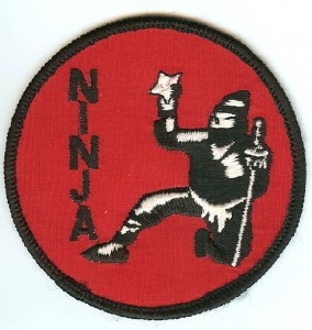 Ninjutsu-Aufnäher klein, rot