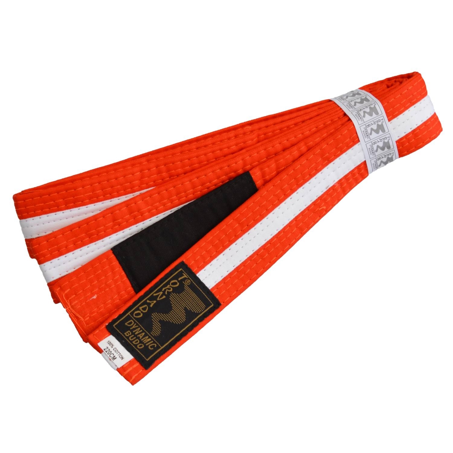 BJJ Brazilian Jiu-Jitsu Kinder Gürtel orange mit weißem Streifen 260