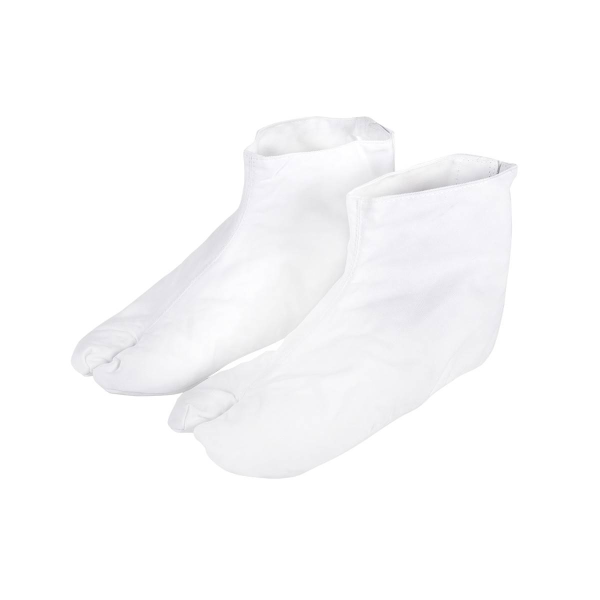 Indoor-Tabis weiß, graue Ledersohle 44