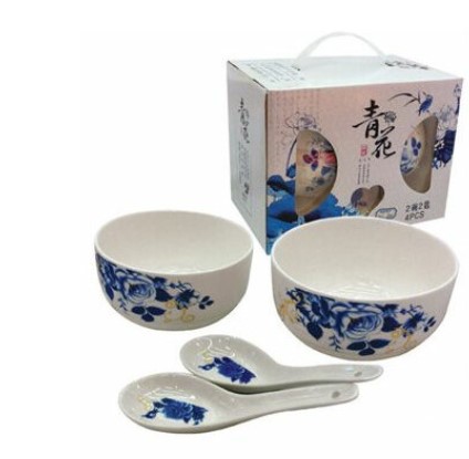 Reisschalen-Set Blumendekor