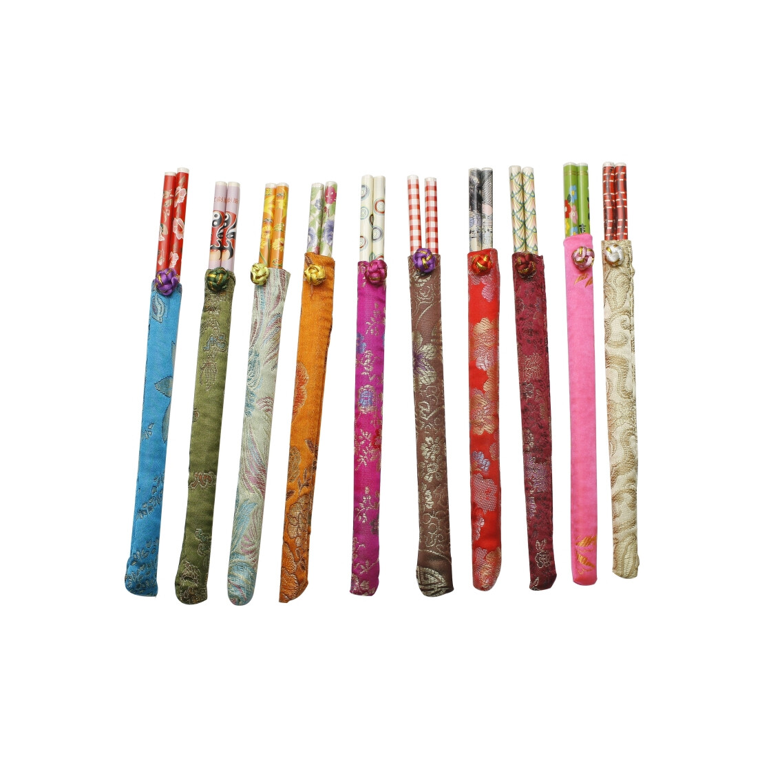 Ess-Stäbchen in Stoffhülle