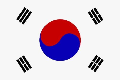 Südkorea-Flagge / Länder Flagge Südkorea / Fahne