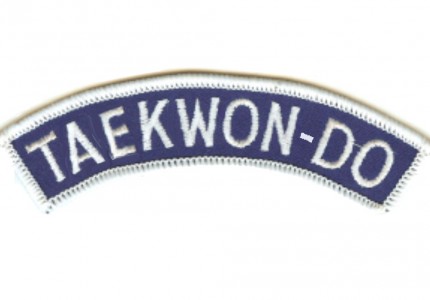 Taekwondo-Aufnäher halbrund