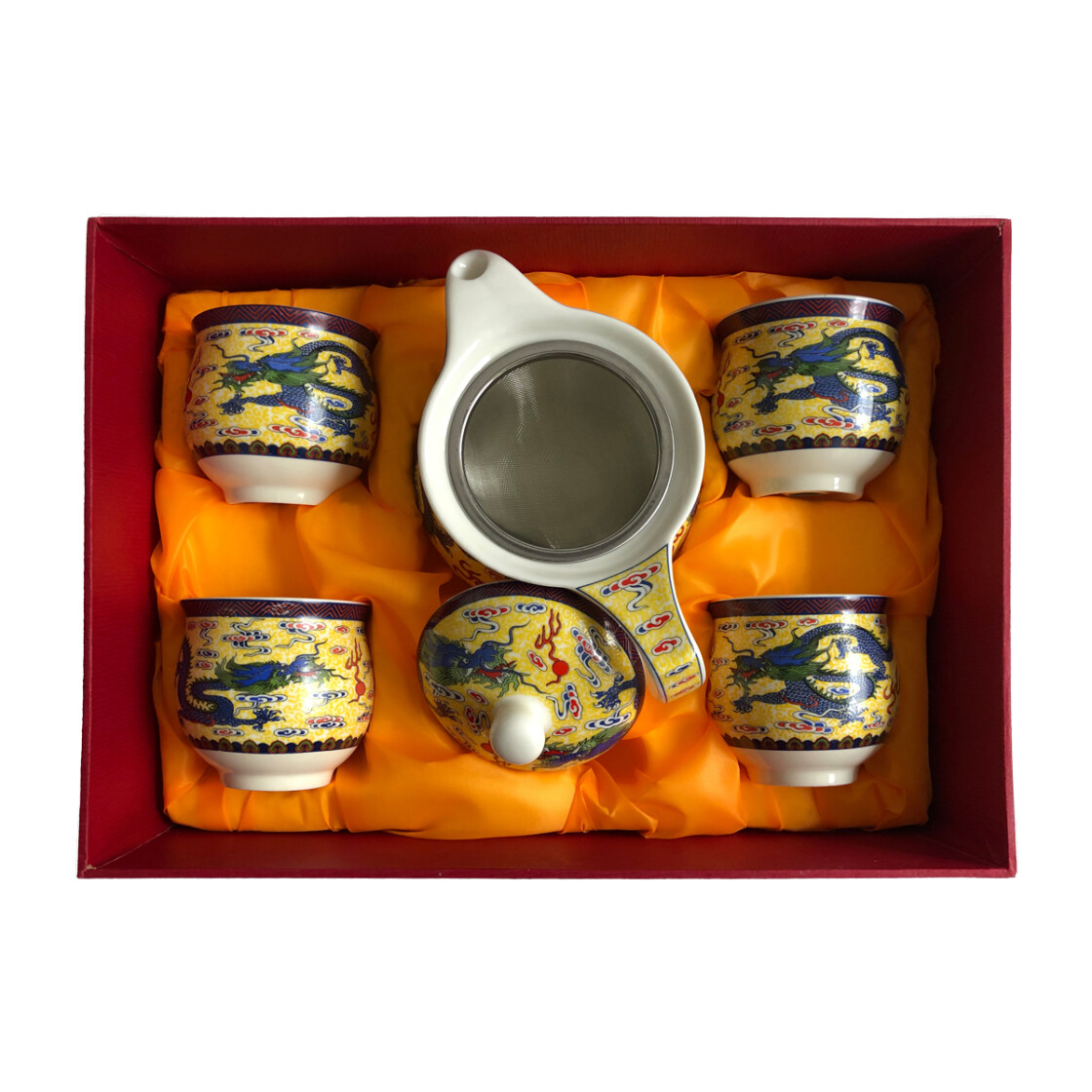 Tee-Set 5-teilig Drache gelb