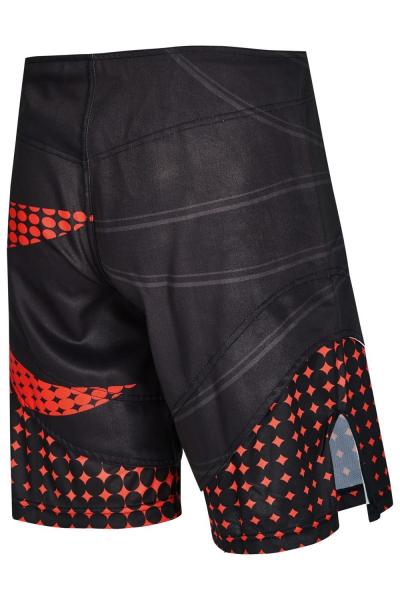 PX MMA Shorts schwarz-rot, Stretch