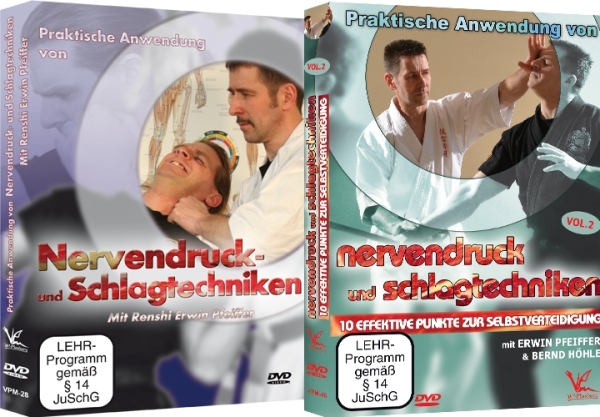 2er DVD Set: Praktische Anwendung von Nervendruck- und Schlagtechniken Vol.1 + 2