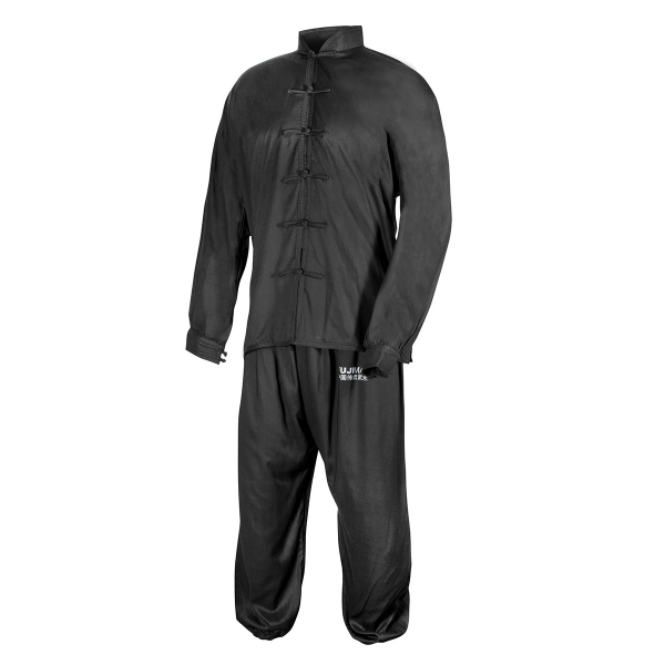 Qigong / Taiji Anzug Premium Black Edition aus leichter Baumwolle