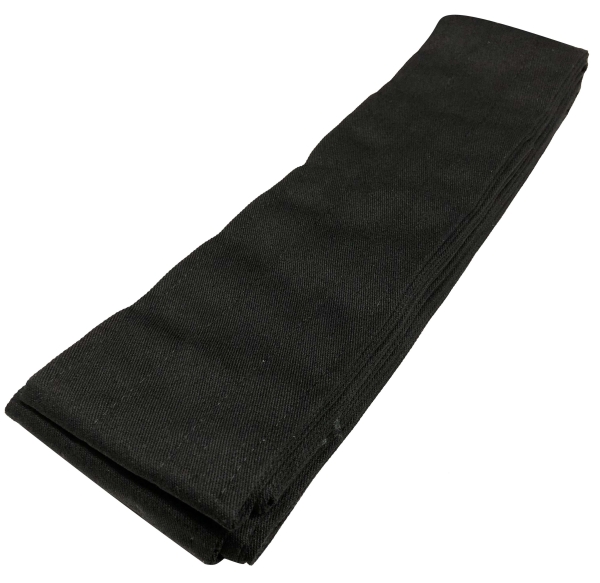 Iaido Obi schwarz Premium Baumwolle 8 cm breit / 400 cm lang