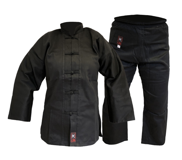 Qigong-Anzug schwarz (Baumwolle)