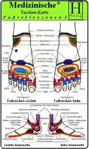 Medizinische Taschenkarte: Fußreflexzonen Therapie: Fußrücken u. Seiten (1006)